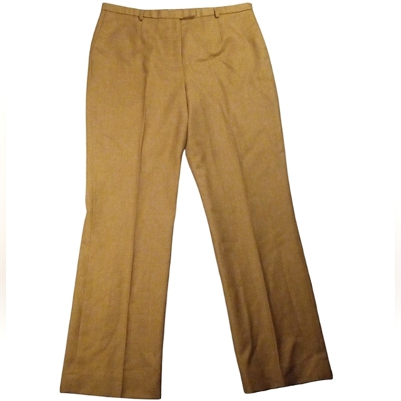 Pendleton Pants - Pendleton Camel Virgin Wool Dress Slacks Pockets Career Office Size 14